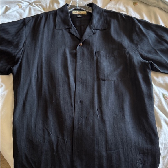Tommy Bahama Charcoal Silk Shirt - Picture 2 of 4